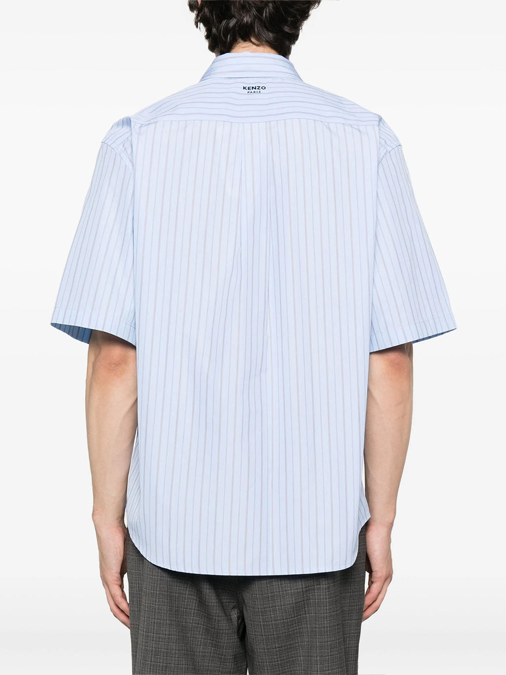 Boke Flower Short Sleeve Shirt  Sky Blue