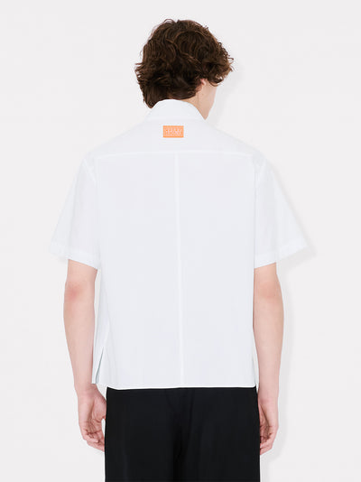 Kenzo Elephant Logo Kimono Short Sleeve Shirt White