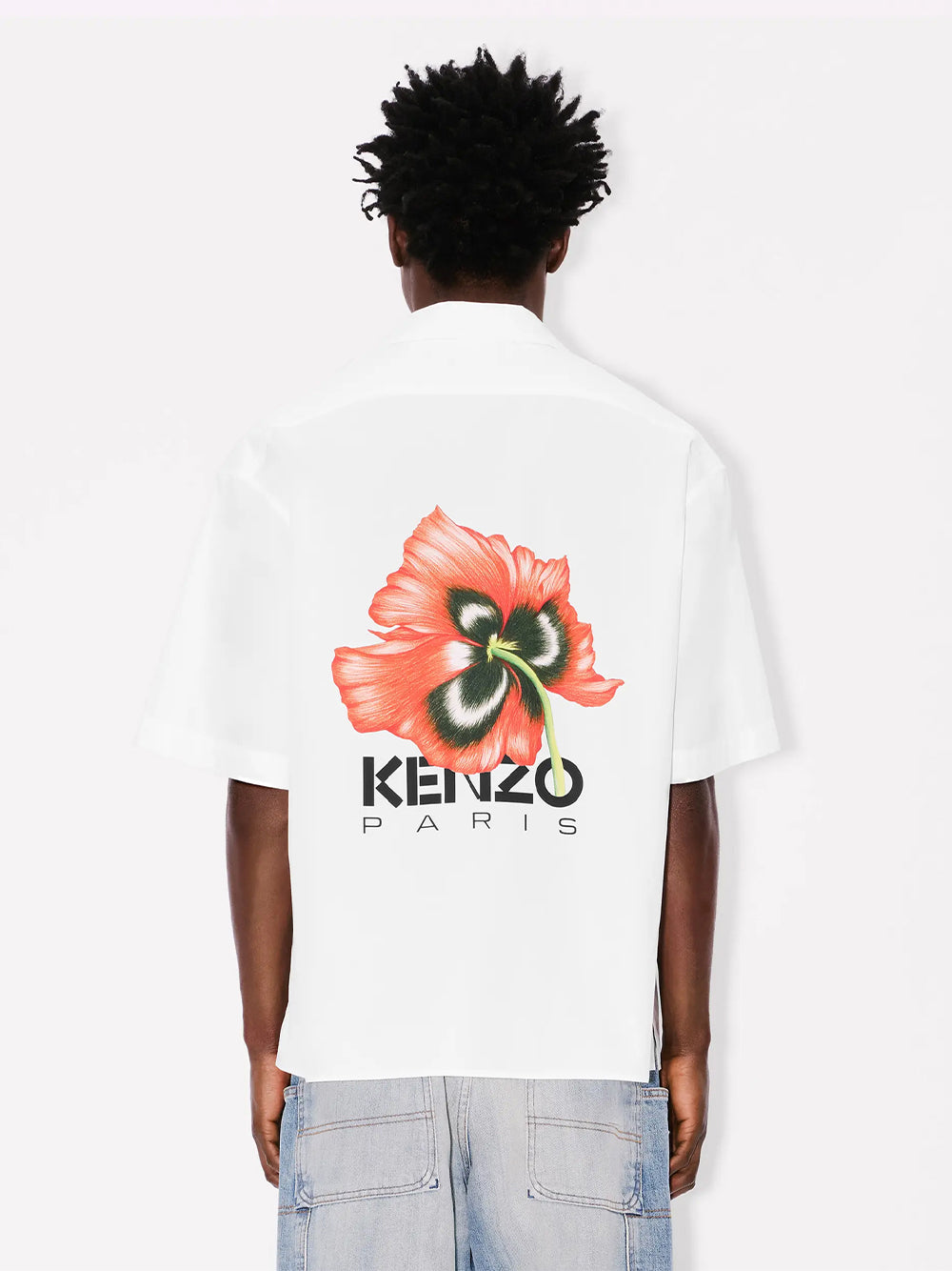 Kenzo Archive Bouquet Hawaiian Short Sleeve Shirt White