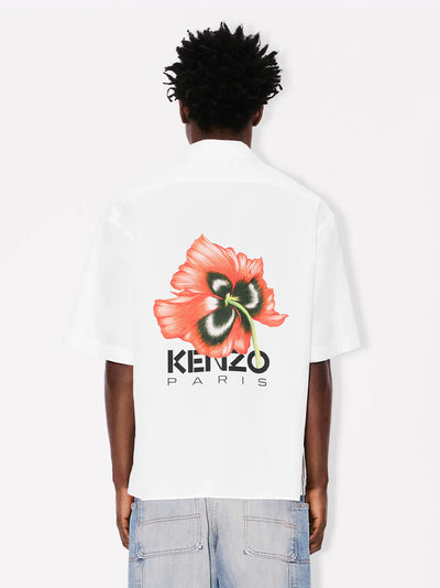 Kenzo Archive Bouquet Hawaiian Short Sleeve Shirt White
