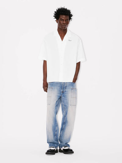 Kenzo Archive Bouquet Hawaiian Short Sleeve Shirt White