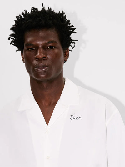 Kenzo Archive Bouquet Hawaiian Short Sleeve Shirt White