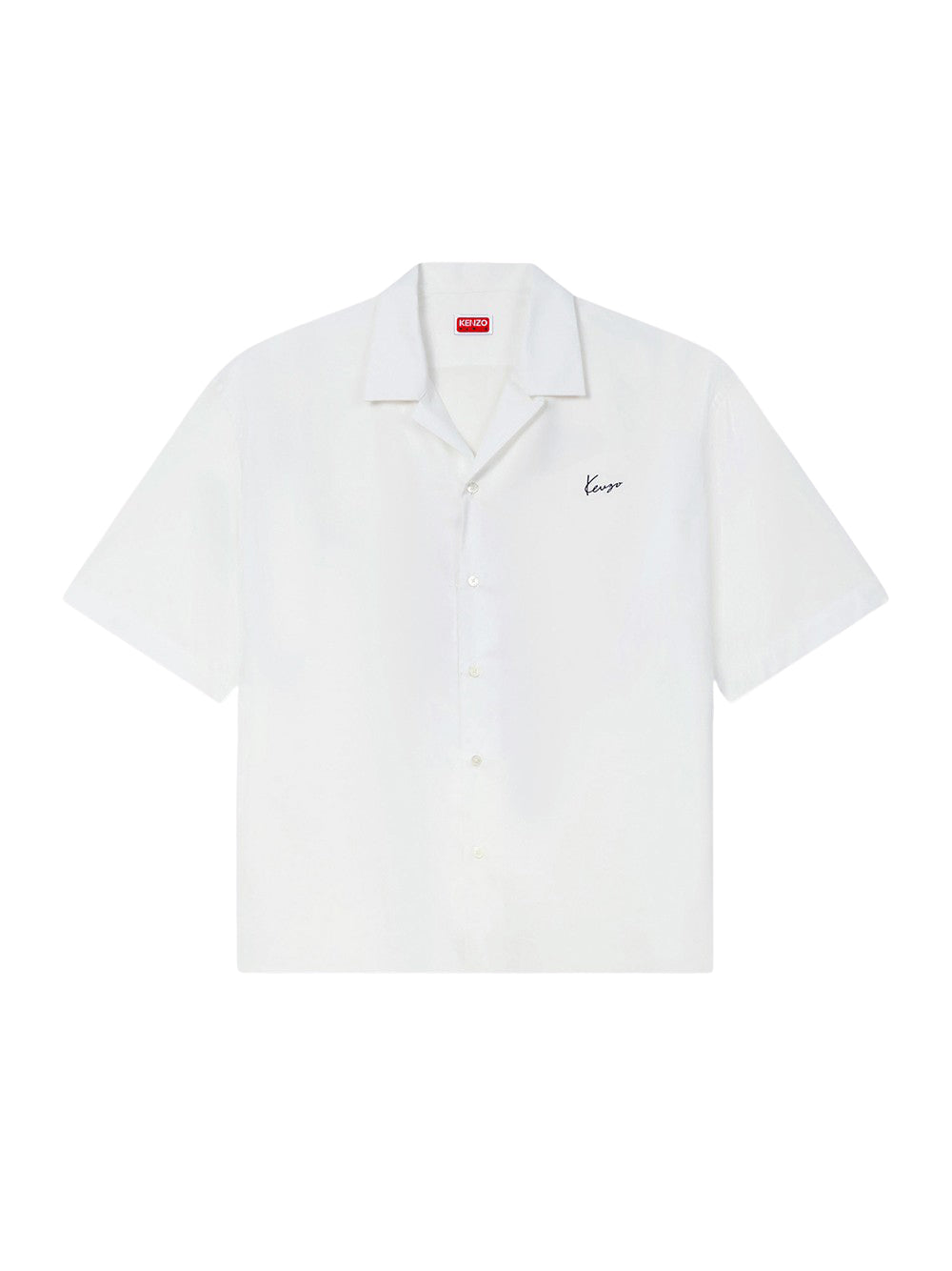 Kenzo Archive Bouquet Hawaiian Short Sleeve Shirt White
