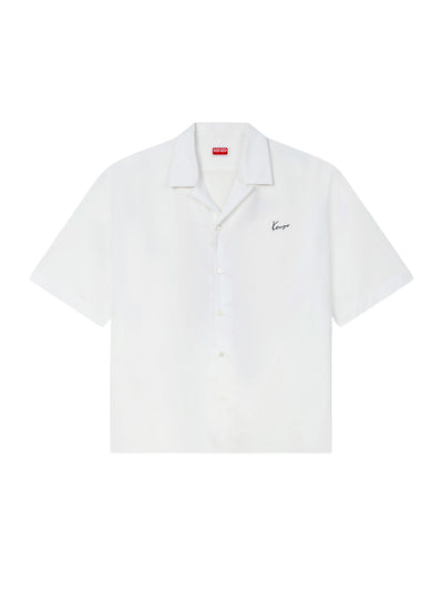 Kenzo Archive Bouquet Hawaiian Short Sleeve Shirt White