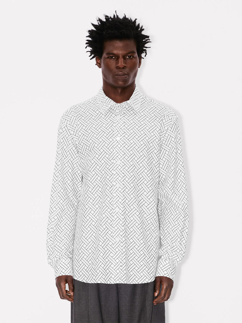 Kenzo Weave Regular Shirt White