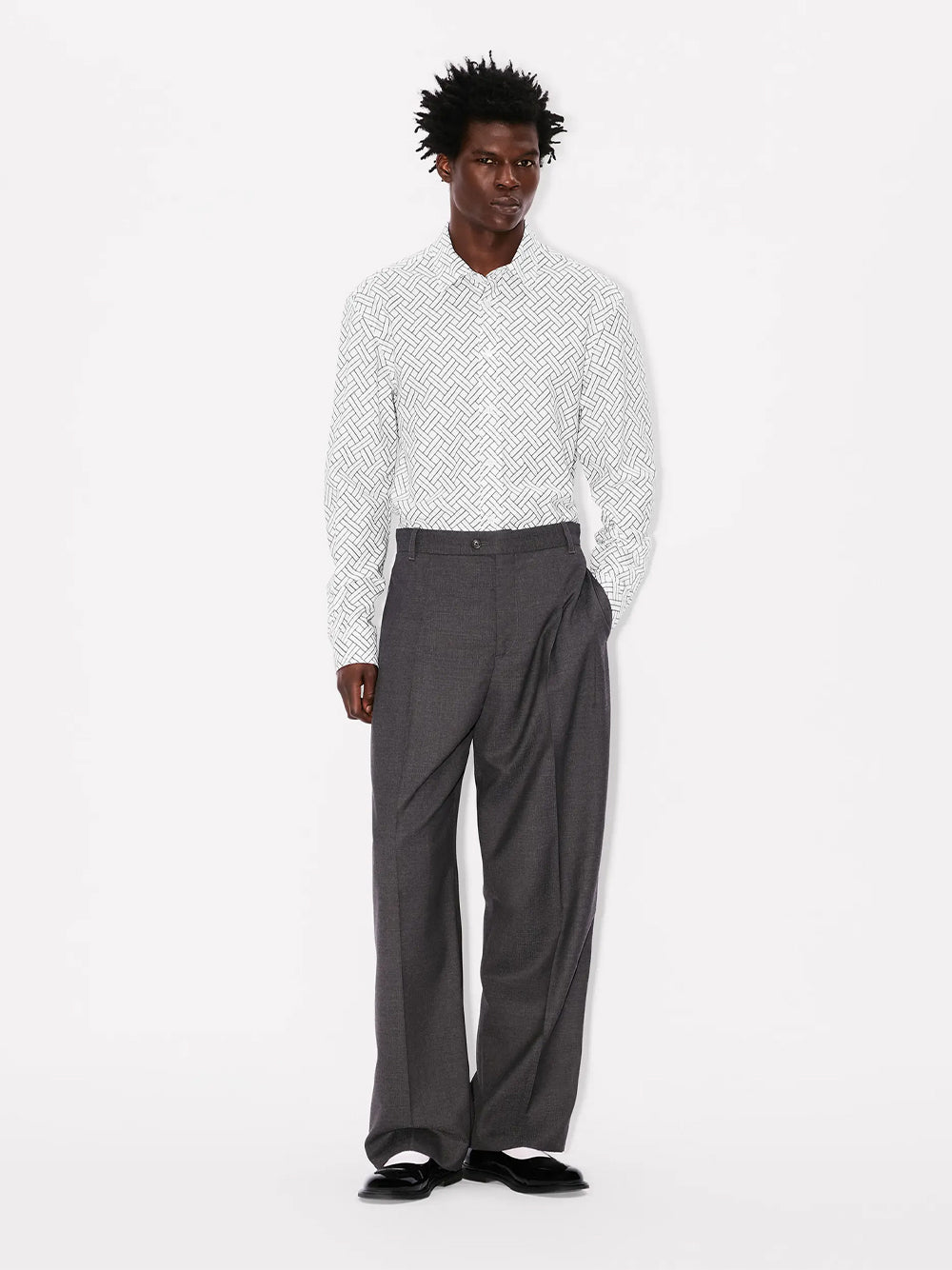 Kenzo Weave Regular Shirt White