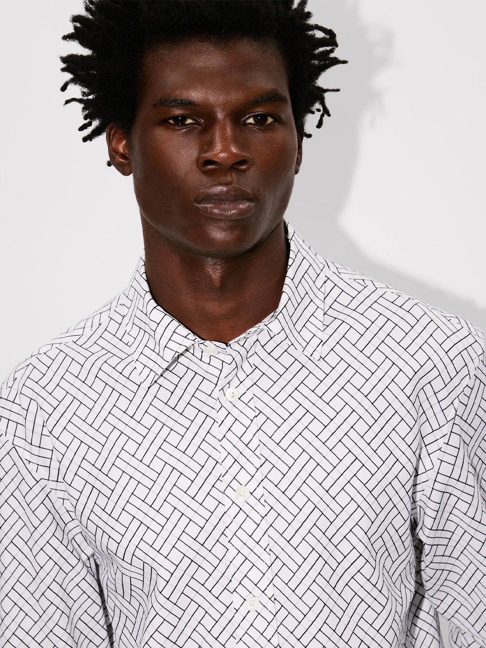 Kenzo Weave Regular Shirt White