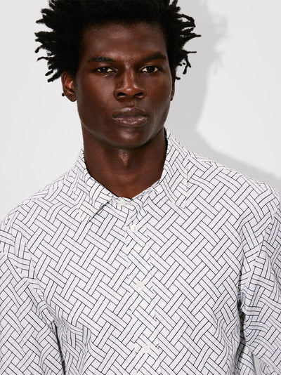 Kenzo Weave Regular Shirt White