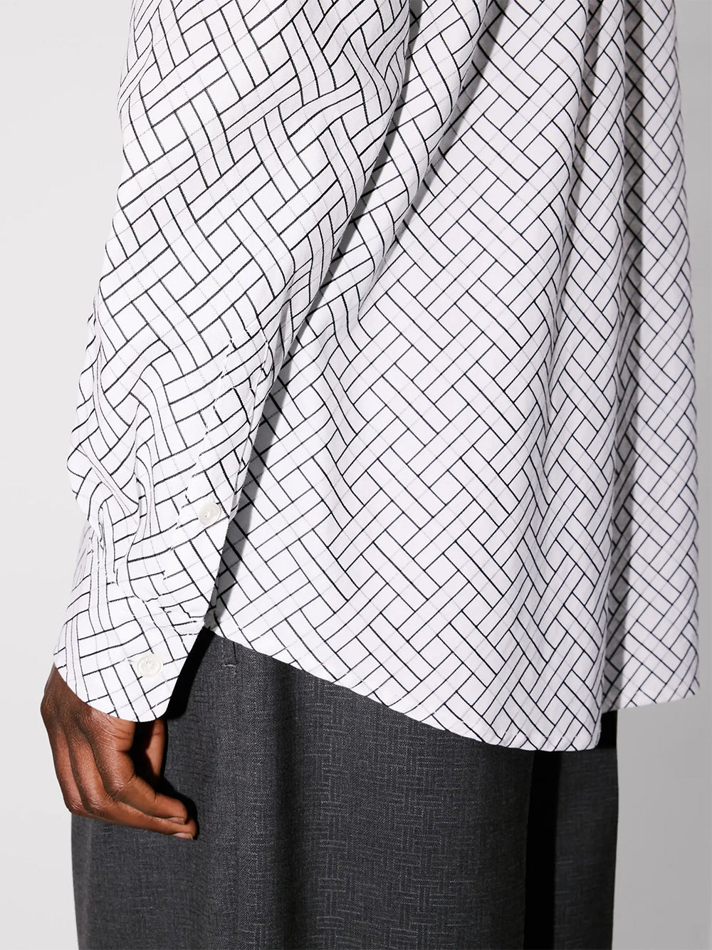 Kenzo Weave Regular Shirt White