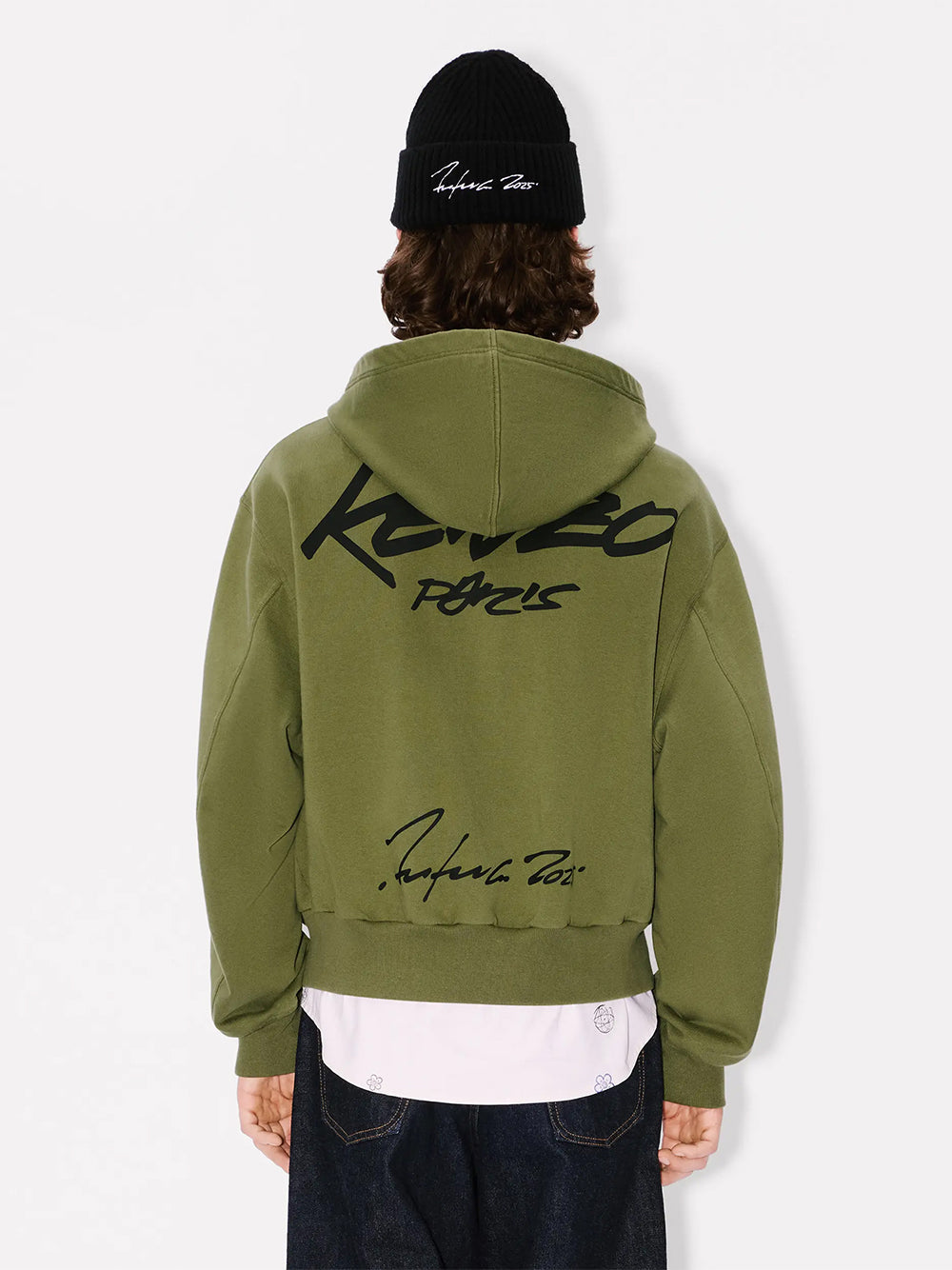 Gots Kenzo Futura Boxy Full-Zip Hoodie Khaki