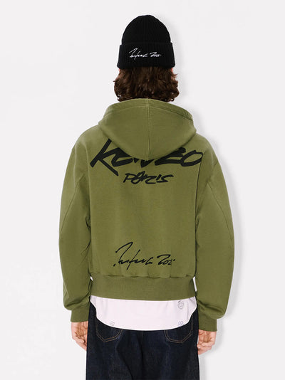 Gots Kenzo Futura Boxy Full-Zip Hoodie Khaki