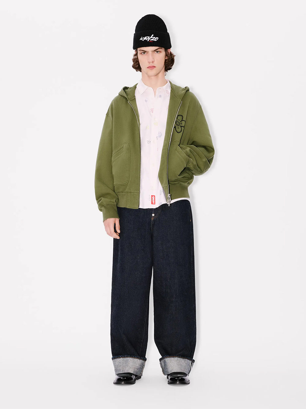 Gots Kenzo Futura Boxy Full-Zip Hoodie Khaki