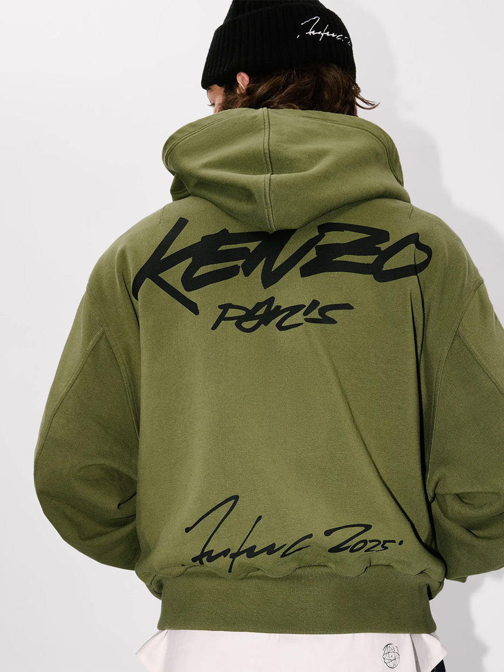 Gots Kenzo Futura Boxy Full-Zip Hoodie Khaki