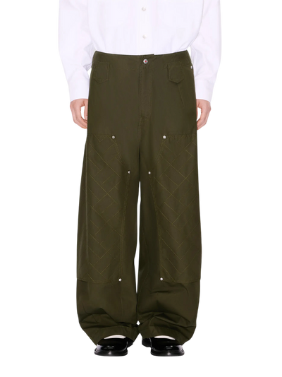 Kenzo Weave Double Knee Pant Dark Khaki