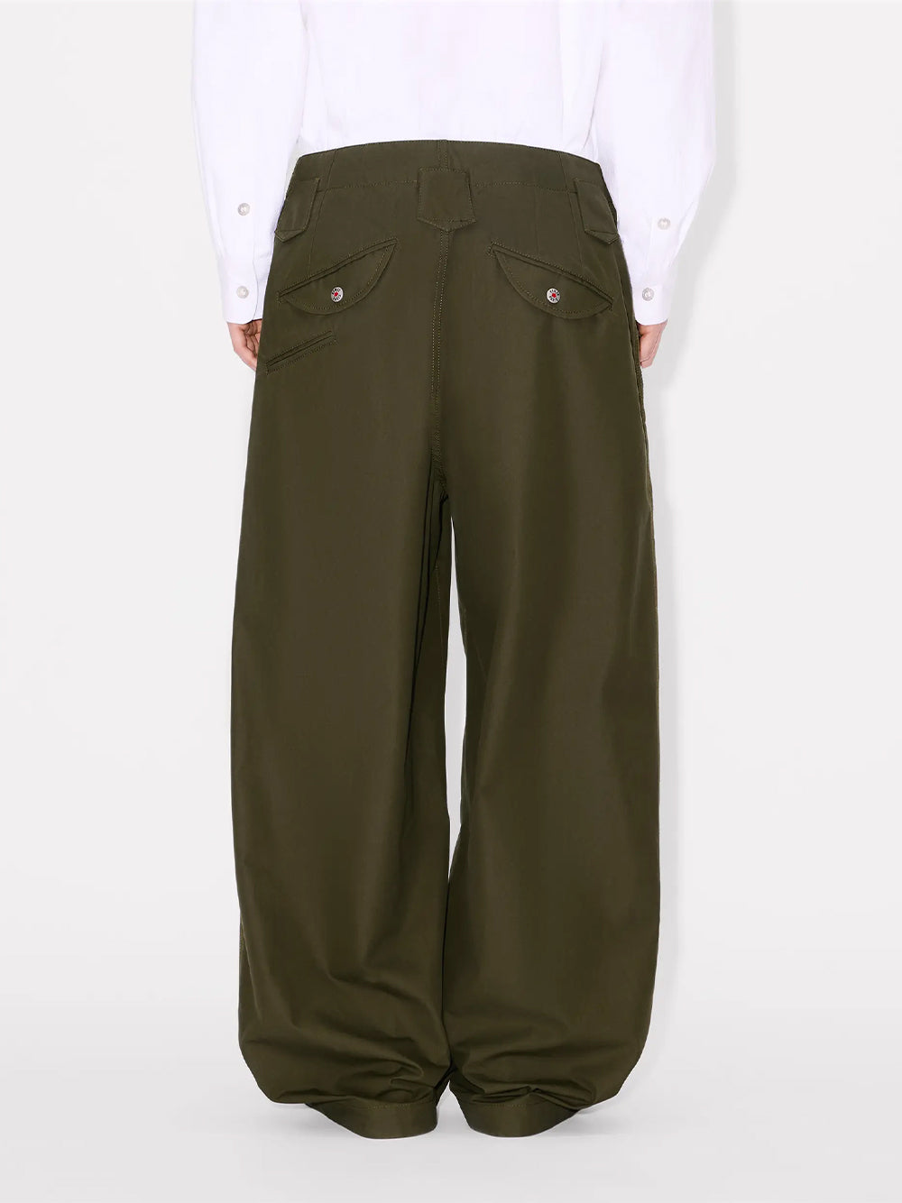 Kenzo Weave Double Knee Pant Dark Khaki