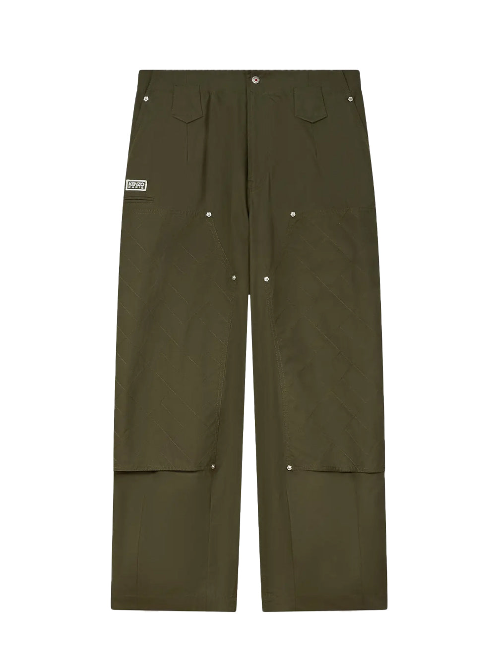 Kenzo Weave Double Knee Pant Dark Khaki