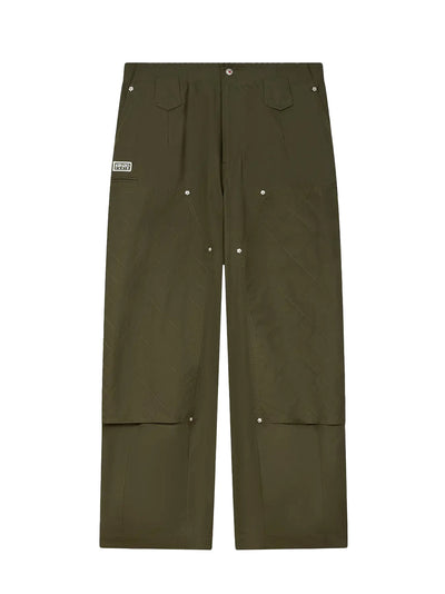 Kenzo Weave Double Knee Pant Dark Khaki