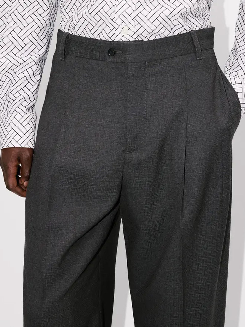Kenzo Weave Straight Tailored Pant  Taupe