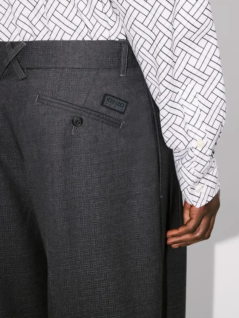 Kenzo Weave Straight Tailored Pant  Taupe