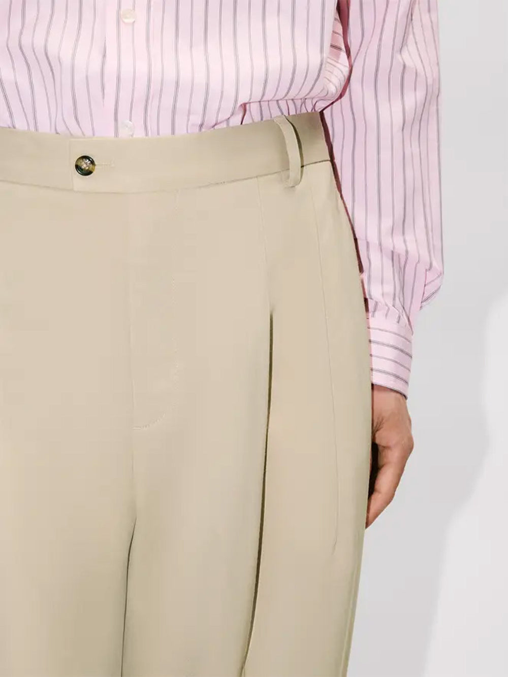 Straight Tailored Pant  Beige