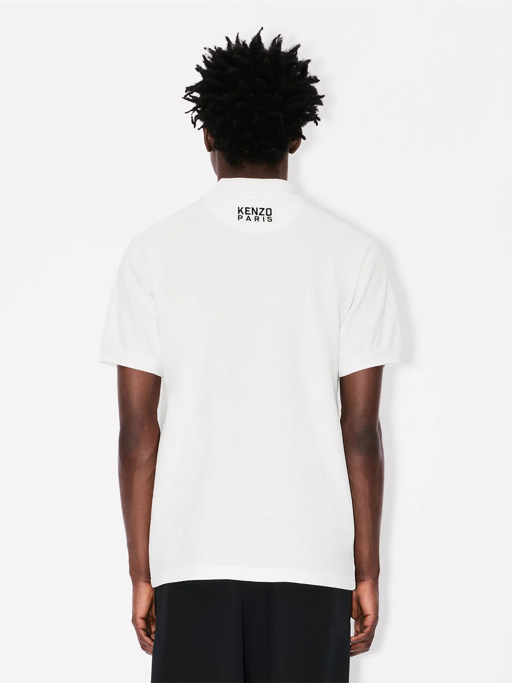 Gots Kenzo Happy Tiger Embroidered Slim Polo Off White