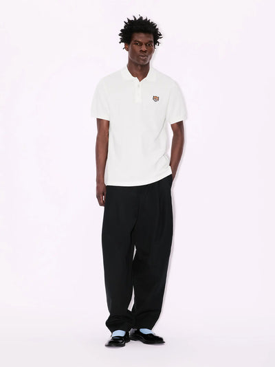 Gots Kenzo Happy Tiger Embroidered Slim Polo Off White