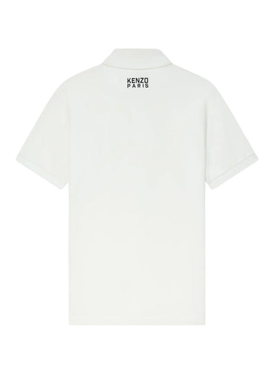 Gots Kenzo Happy Tiger Embroidered Slim Polo Off White