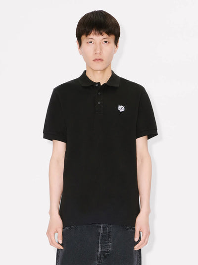 Gots Kenzo Happy Tiger Embroidered Slim Polo Black