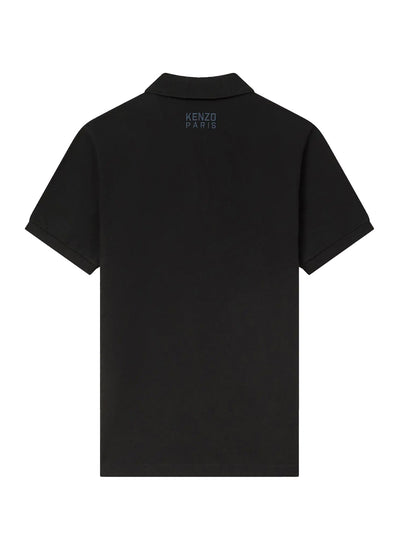 Gots Kenzo Happy Tiger Embroidered Slim Polo Black