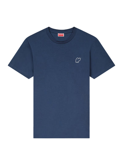 Gots Kenzo Elephant Logo Embroidered Slim T-Shirt Midnight Blue