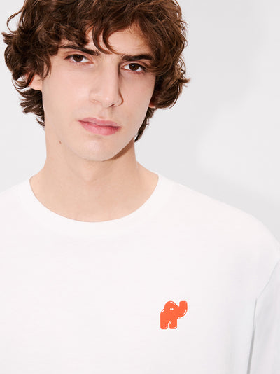 Gots Kenzo Elephant Logo Oversize T-Shirt Off White