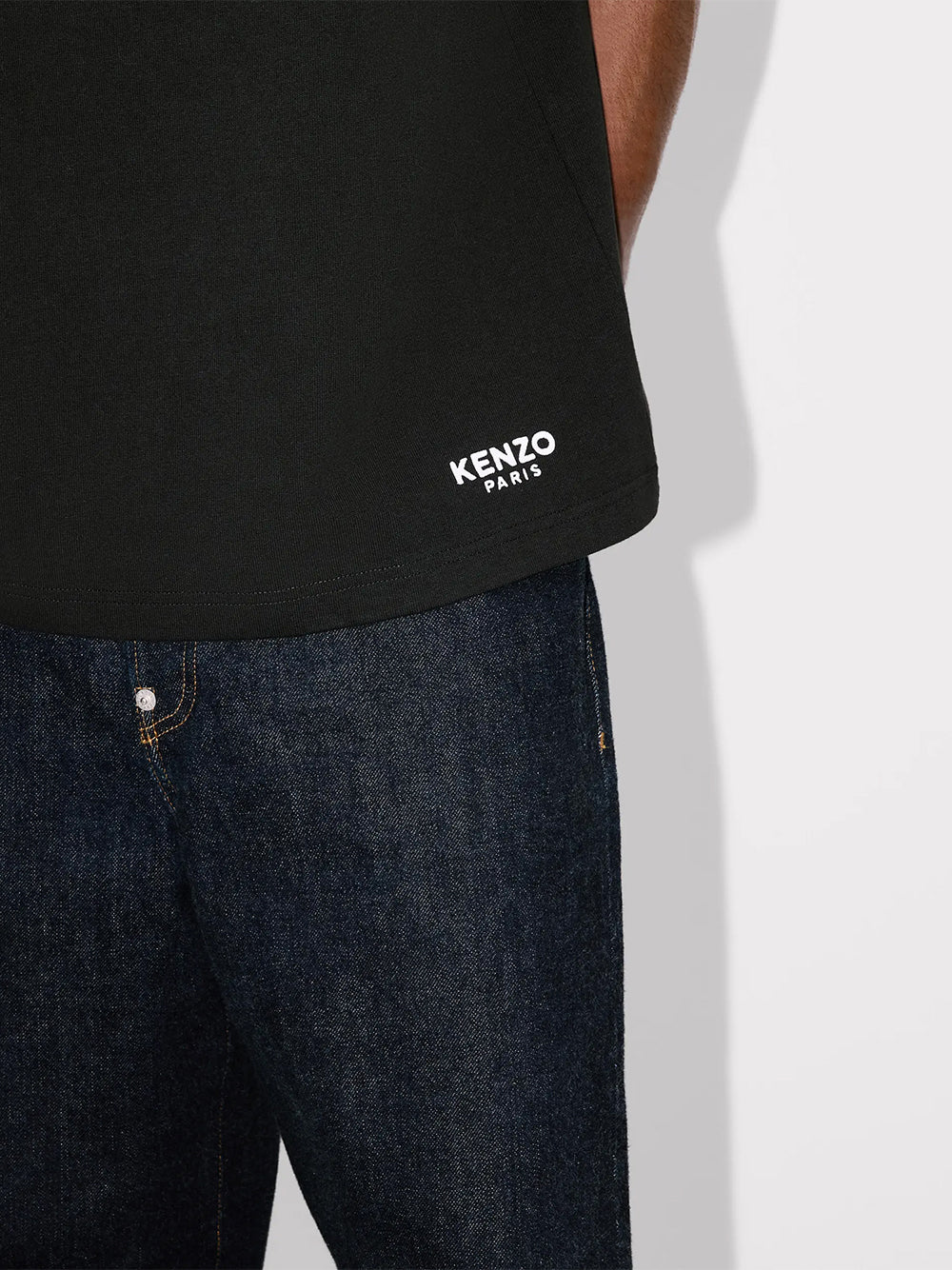 Gots Boke Flower Embroidered Oversize T-Shirt Black
