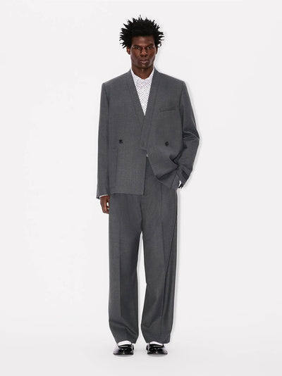 Kenzo Weave Adjusted Kimono Tailored Jacket Taupe