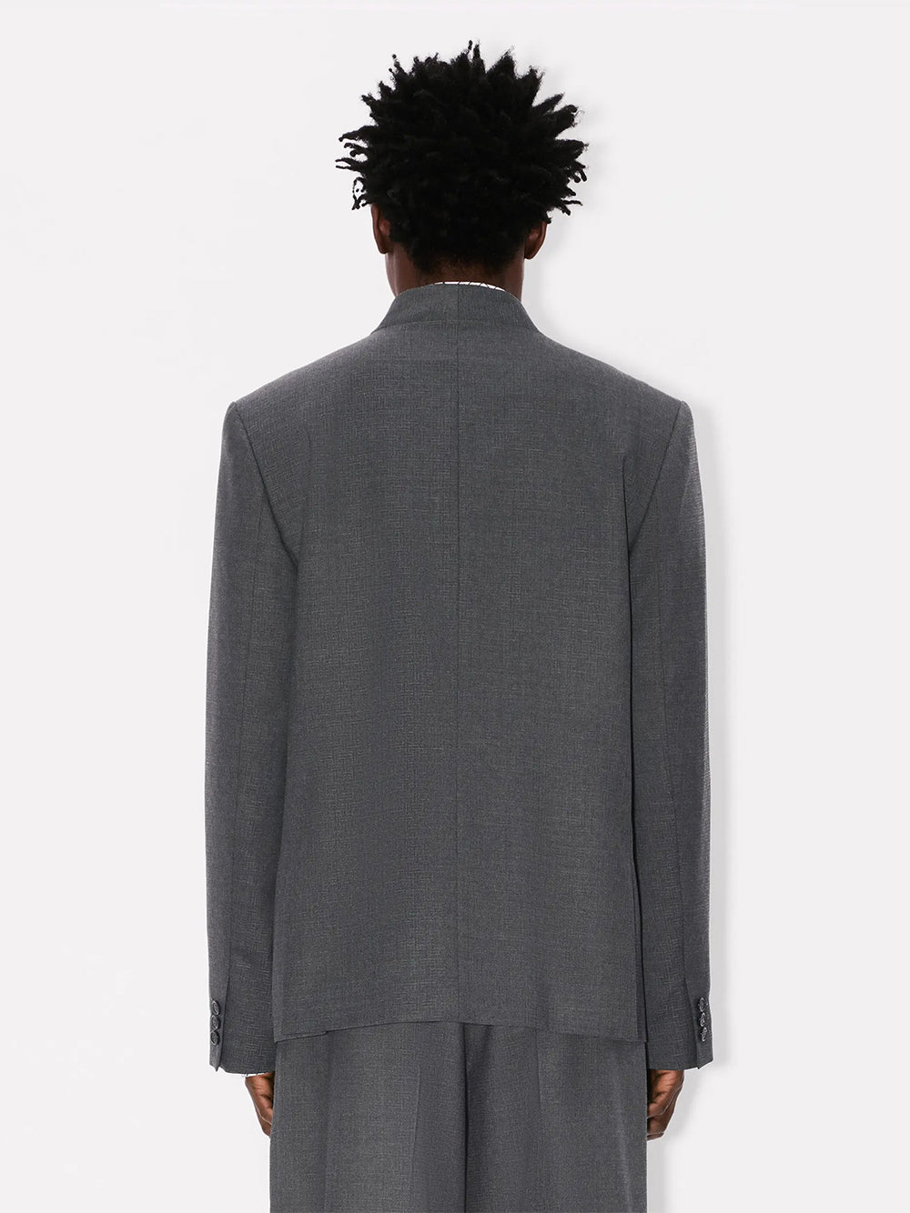 Kenzo Weave Adjusted Kimono Tailored Jacket Taupe