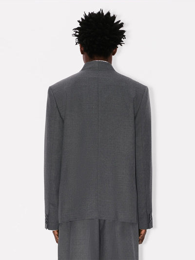 Kenzo Weave Adjusted Kimono Tailored Jacket Taupe