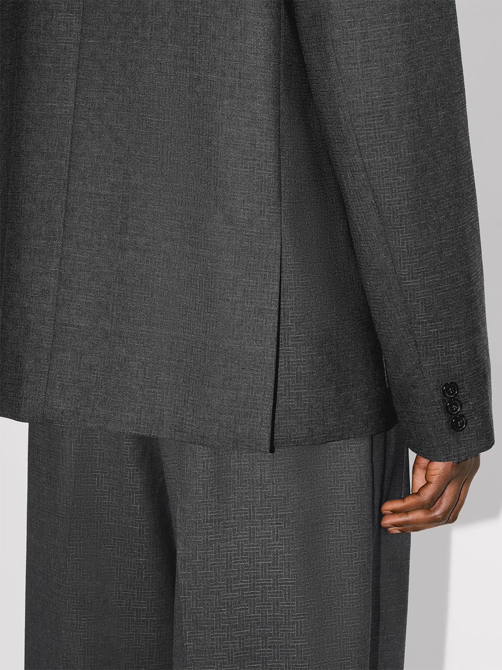 Kenzo Weave Adjusted Kimono Tailored Jacket Taupe