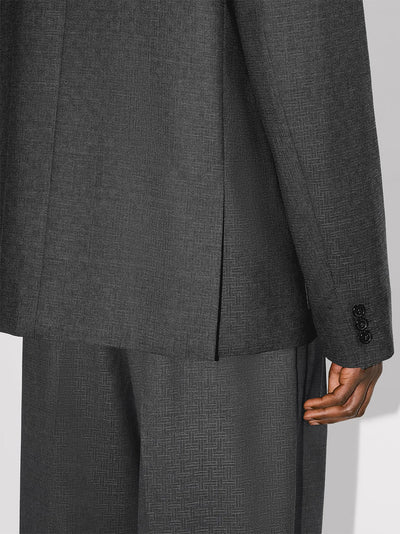 Kenzo Weave Adjusted Kimono Tailored Jacket Taupe