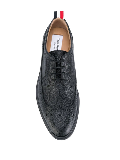 Classic Longwing Brogue W/ Lightweight Rubber Sole In Pebble Grain Black