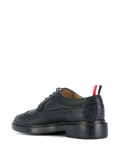 Classic Longwing Brogue W/ Lightweight Rubber Sole In Pebble Grain Black