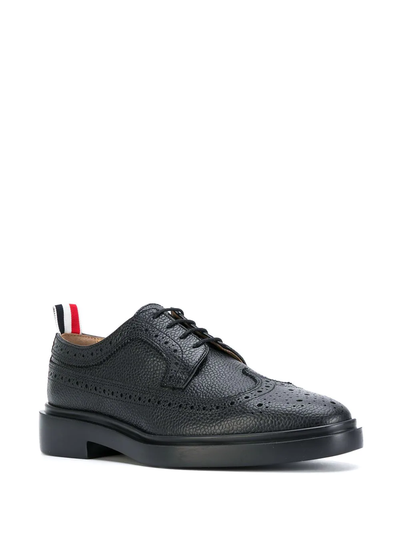 Classic Longwing Brogue W/ Lightweight Rubber Sole In Pebble Grain Black