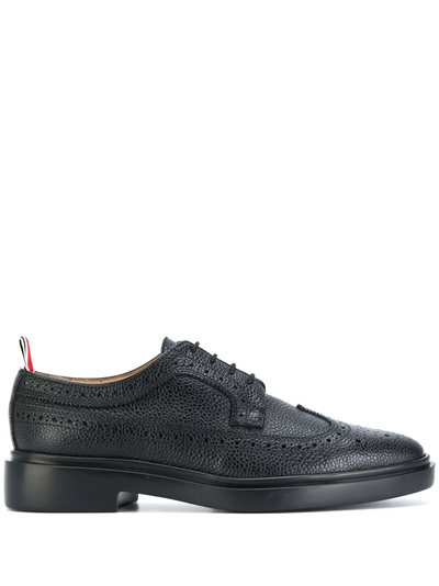 Classic Longwing Brogue W/ Lightweight Rubber Sole In Pebble Grain Black