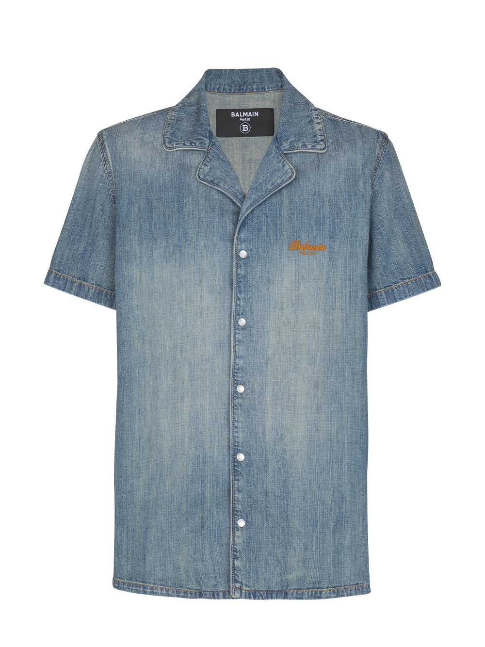 Light Denim Ss Pyjama Shirt - Blue Wash Bleu Denim
