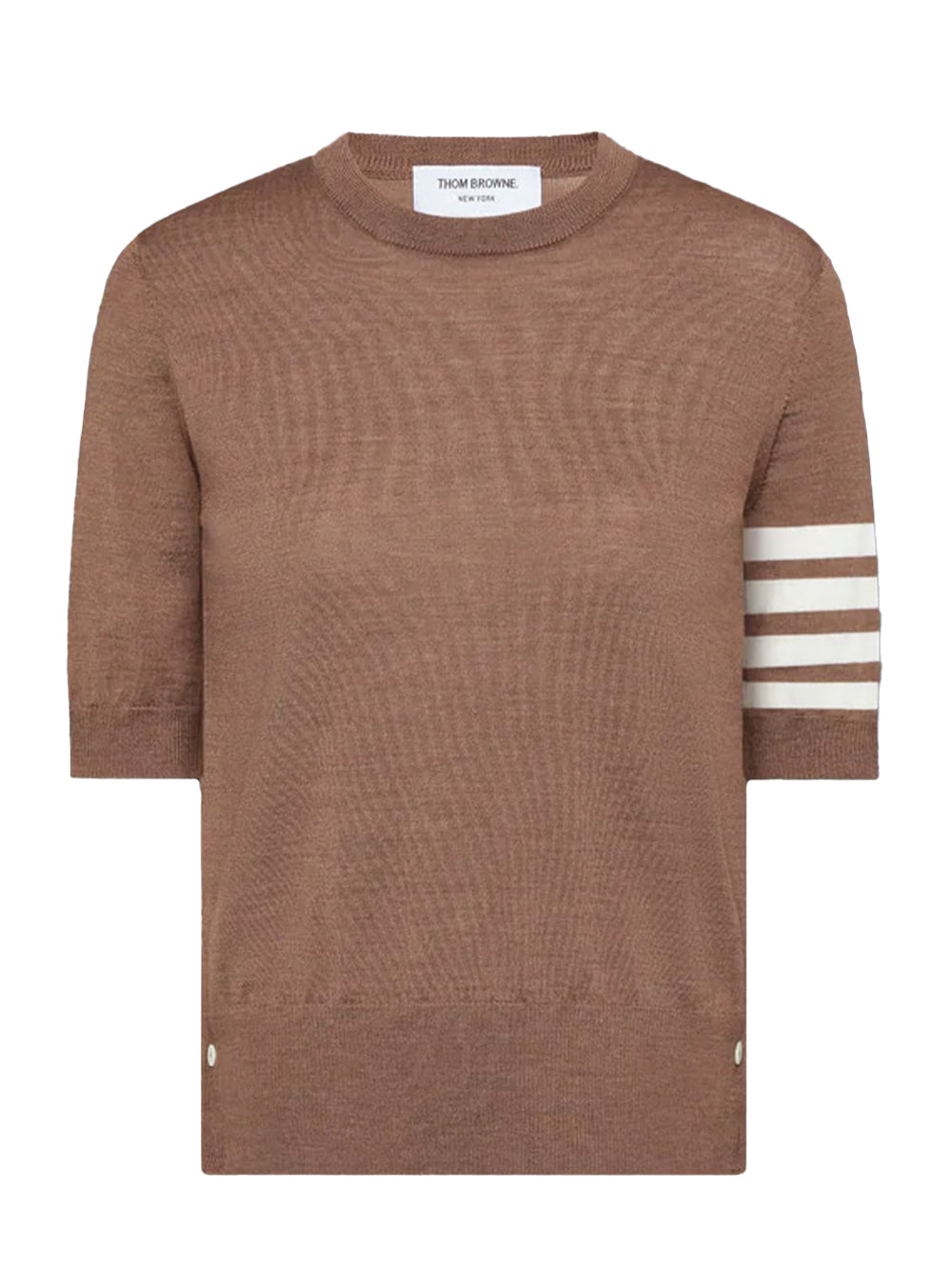 Fine Merino Wool 4-Bar Tee Walnut