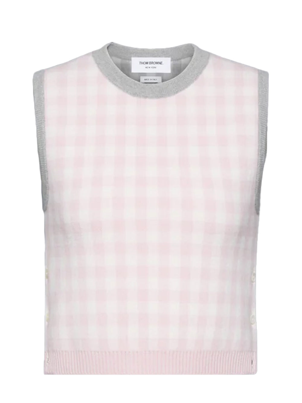 Funmix Gingham Check Jacquard Merino Wool Shell Top Seasonal Com