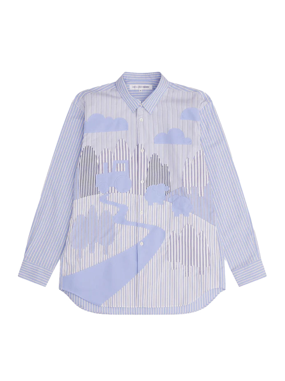 Men’s Striped Landscape Shirt Blue