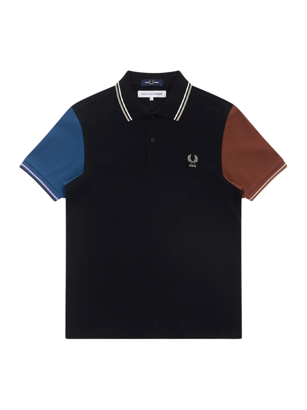 Men's Fred Perry Short Sleeve Polo Shirt Black/Green/Brown