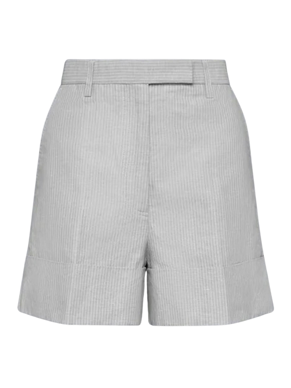 Tonal University Stripe Sack Shorts Light Grey