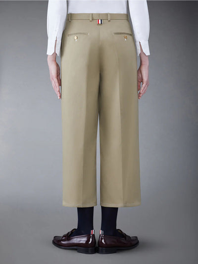 Twill Relaxed Pleated Trouser (Camel)