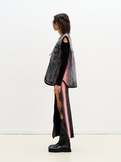 Avril Reversible Quilted Vest Pink & Black