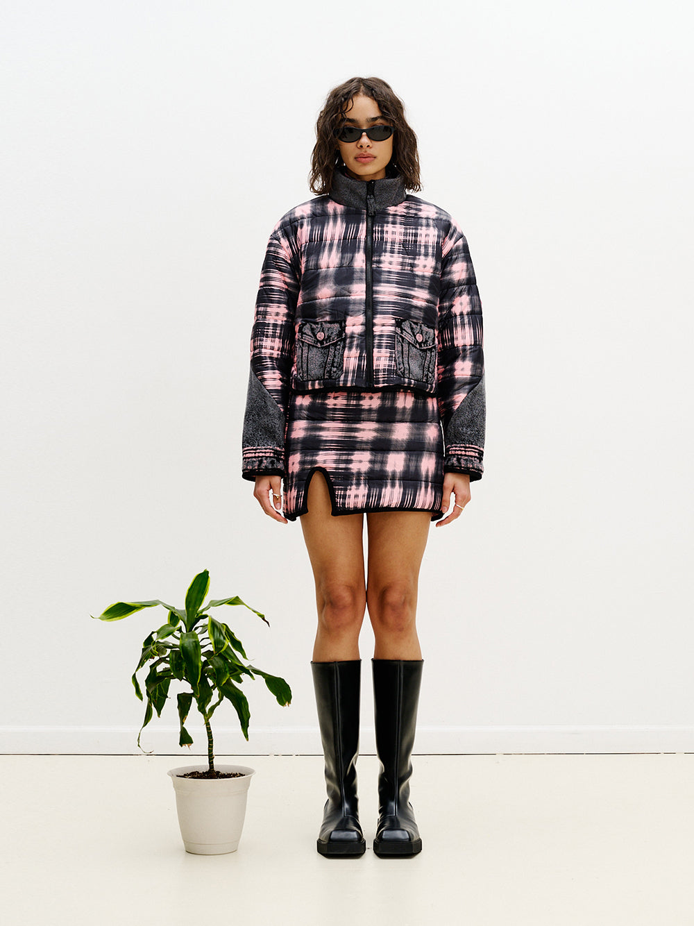 Ororo Reversible Quilted Jacket Pink & Black